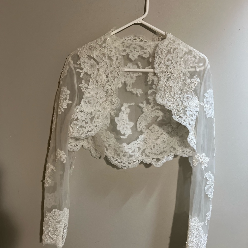 Lace top short jacket
